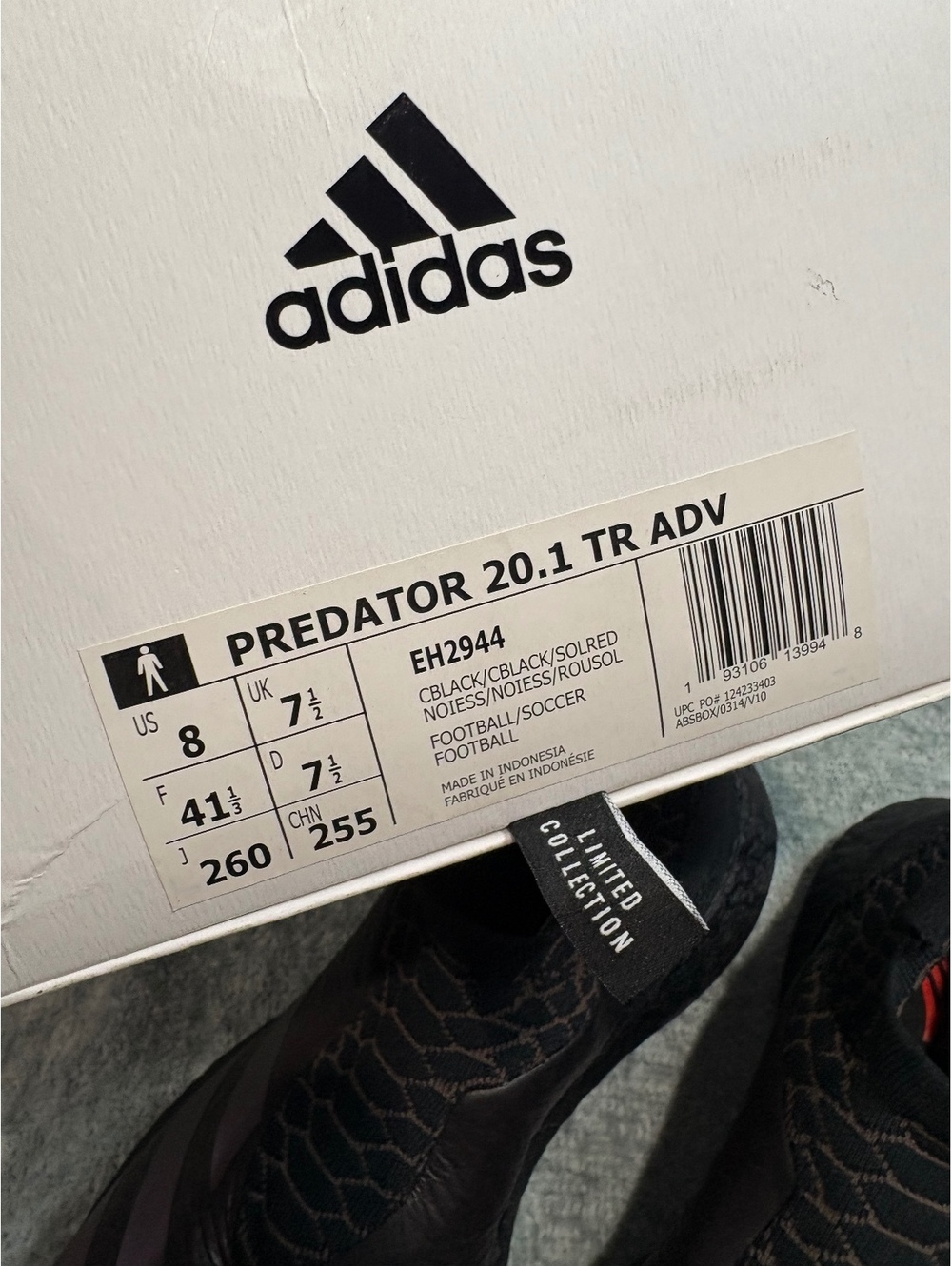 Limited edition adidas predator 20.1 size 8